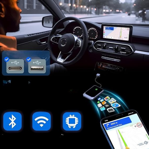 Adaptateur CarPlay Sans Fil – Connexion Automatique Et Rapide