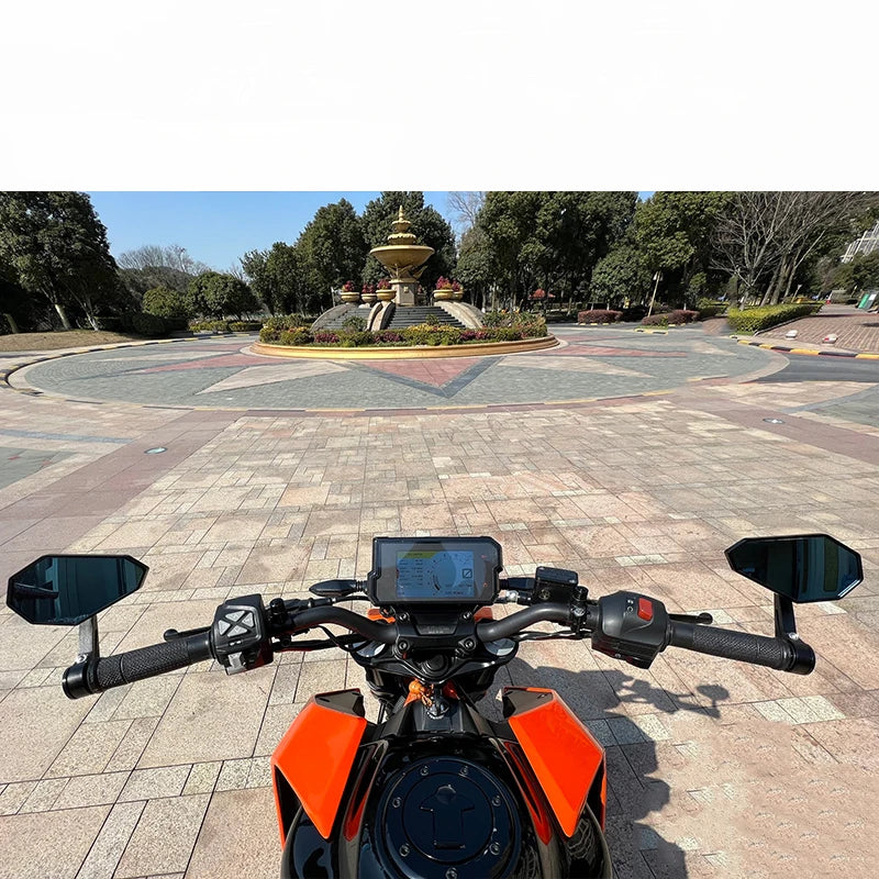 Motorcycle Anti-Glare Mirrors – Universal, Adjustable & Sporty Design