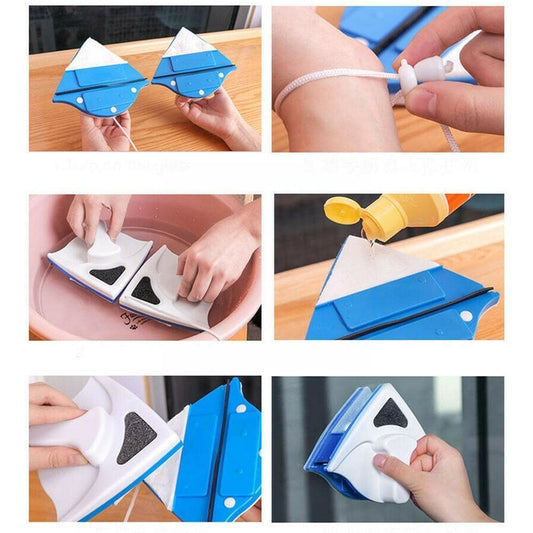 מנקה חלונות מגנטי לרכב