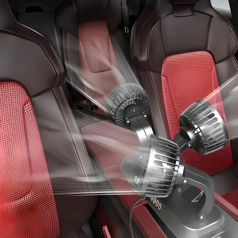 Mini Ventilátor Háromfejű – Optimális Frissesség Autóban