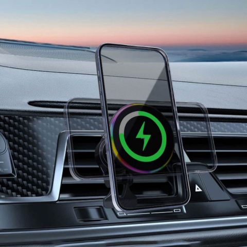 Support De Téléphone Voiture – Charge Sans Fil Et Éclairage Led