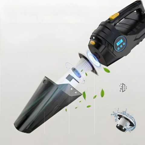 Multifunctional Car Vacuum Cleaner — Instant Cleaning and Inflation