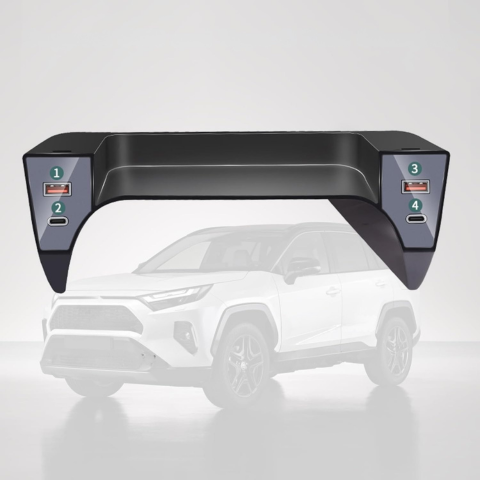 Hub USB de Coche — Carga Rápida y Instalación Discreta