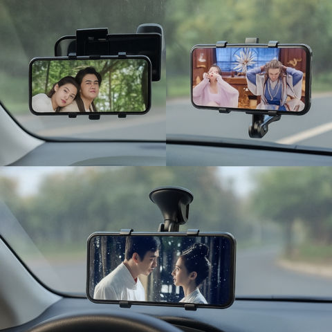 Podpora telefónu do auta — nastaviteľná a pevná montáž