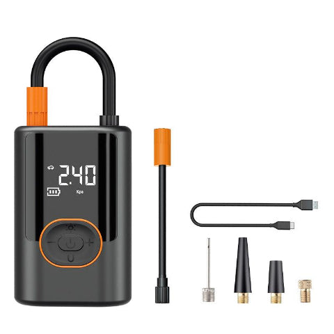 مضخة هواء محمولة مع مقياس ضغط رقمي