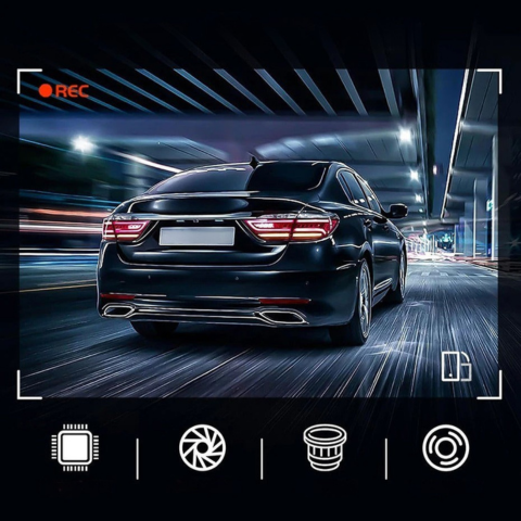 Dashcam Doppelobjektiv – Vollständige Überwachung und WiFi-Verbindung 