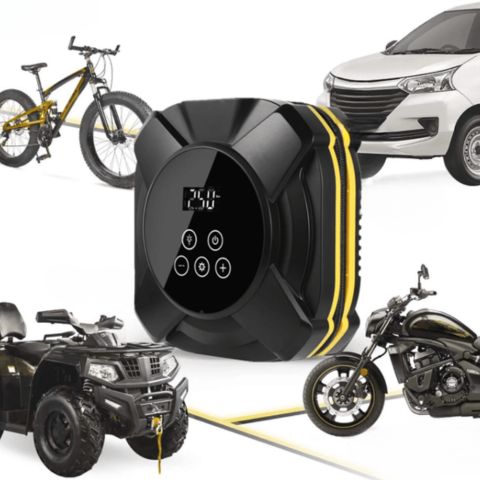 Mini přenosný vzduchový kompresor – ideální pro auto, motocykl a kolo 
