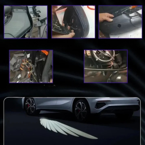 ضوء باب السيارة بأجنحة الملاك - تأثير بصري وأسلوب فريد من نوعه