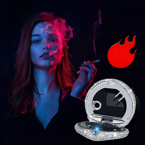 Mini-Auto-Aschenbecher Glänzend - Elegantes Design & Rauchverschluss