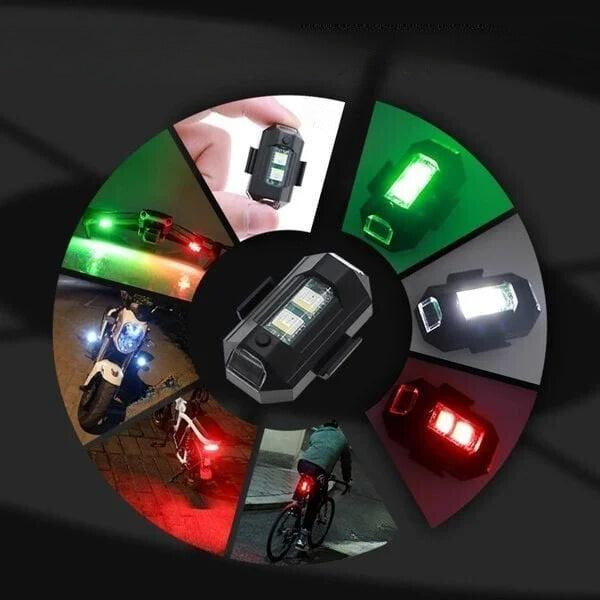 أضواء LED مضادة للتصادم للدراجات النارية - الأمان والأناقة 